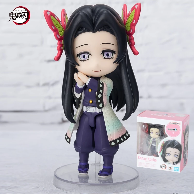 BANDAI Original Figuarts MiNi Anime Figure Demon Slayer Kochou Kanae Kawaii 9CM Doll PVC Action Figure Model Collection Toy Gift