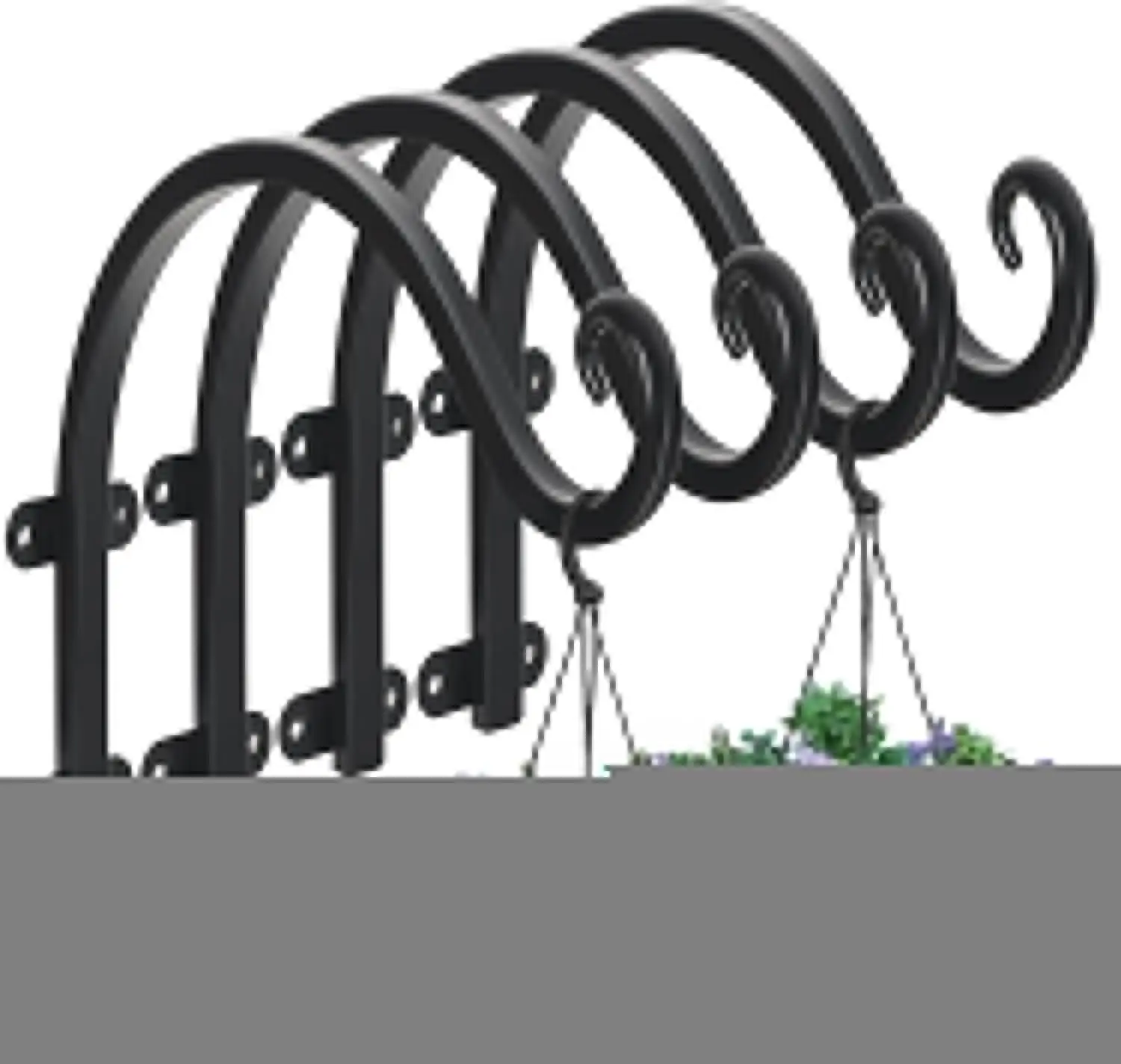 

Набор из 4 креплений для растений 12 дюймов, прочные подвесные кронштейны для уличных растений, крючки для кормушек для птиц, крепления для кормушек, кашпо, фонарей