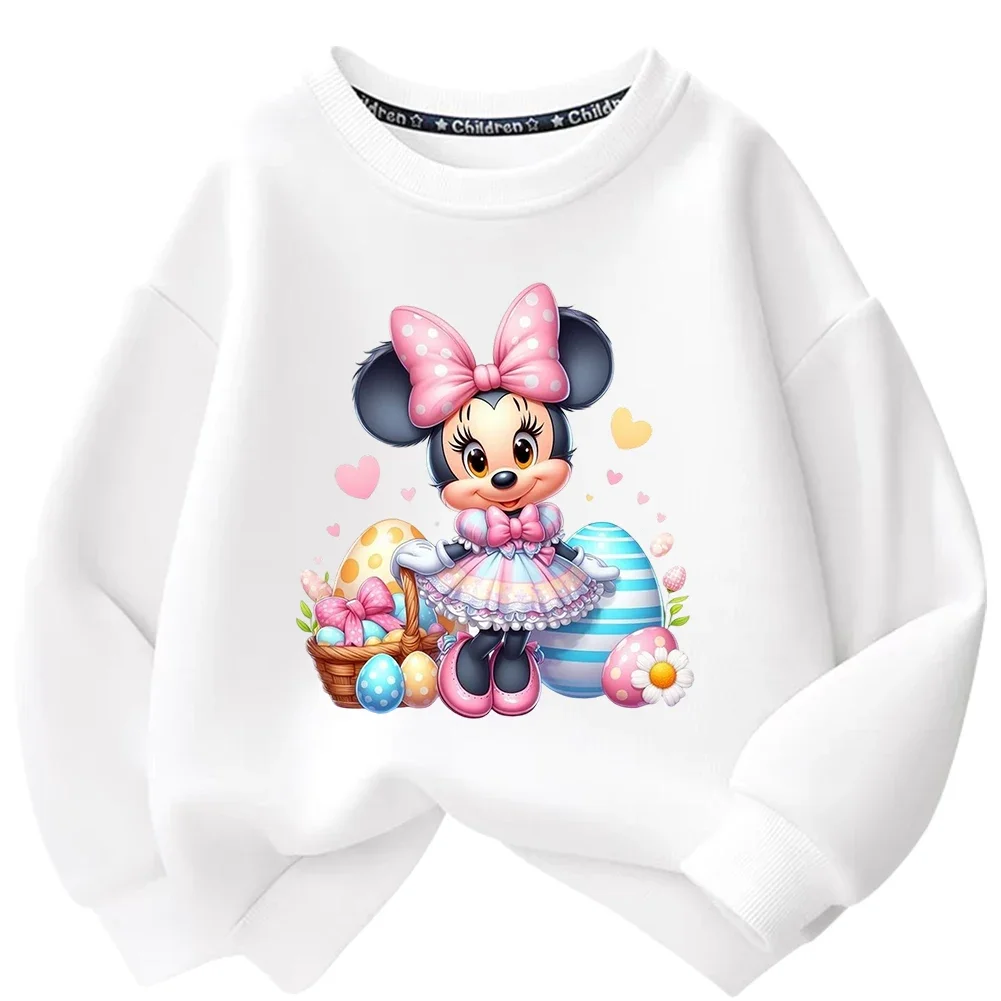 

20cm Disney Mickey Minnie Easter Iron On Heat Transfer Stickers For Clothing Washable T-Shirts Thermal Patch DTF Colorful Vinyl