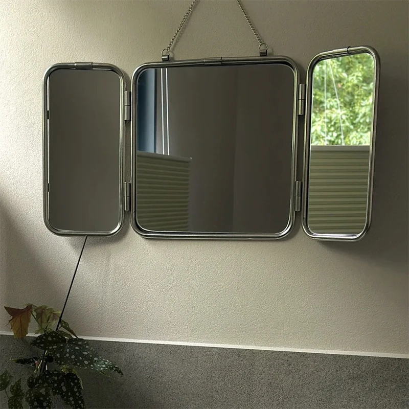 

Room Decor Vanity Adhesive Flexible Modern Mirror Dressing Vintage Home Small Korean Desk Wall Espejos Autoadhesivos Pared Art