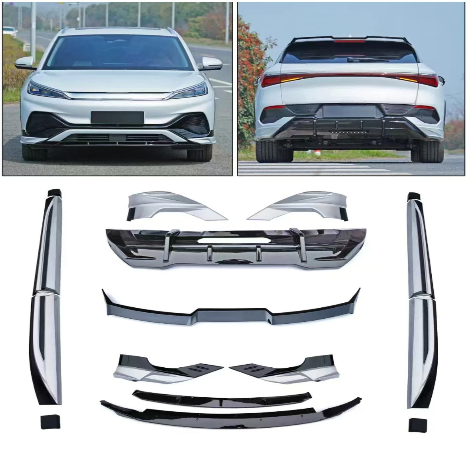 

Exterior Auto Parts Front Lip Side Skirt Rear Diffuser SUV Upgrade Bodykit for Atto 3 Yuan Plus
