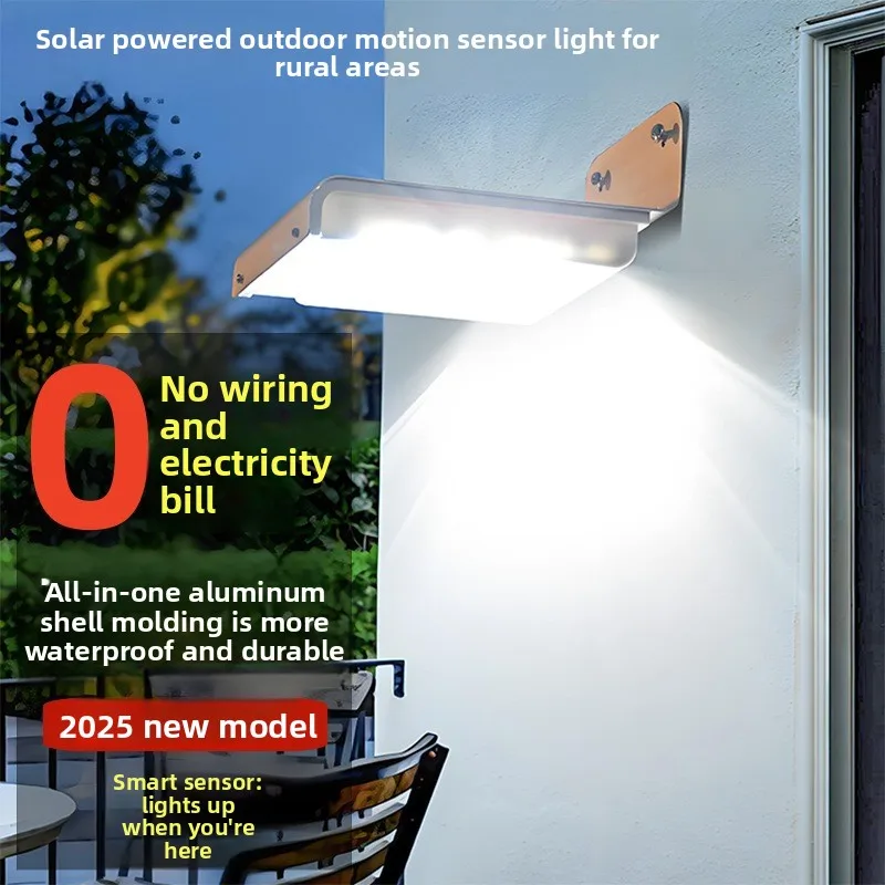 Solar Light Human Body Induction Light Household LED Aluminum Shell Lighting Super Bright Garden Light
