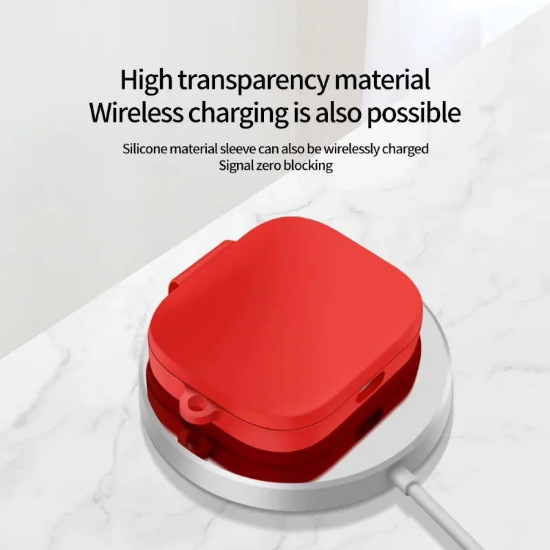 Redmi Buds 6 アクティブワイヤレスヘッドフォン用ケース保護カバー全身ソフトシリコンキーチェーン付きヘッドフォンアクセサリー