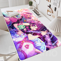 Comic Doodle Game Table Mat XXL Rubber Non-slip Keyboard Computer Accessories Pad Animation Girl Game Player Mouse Pad Fifine