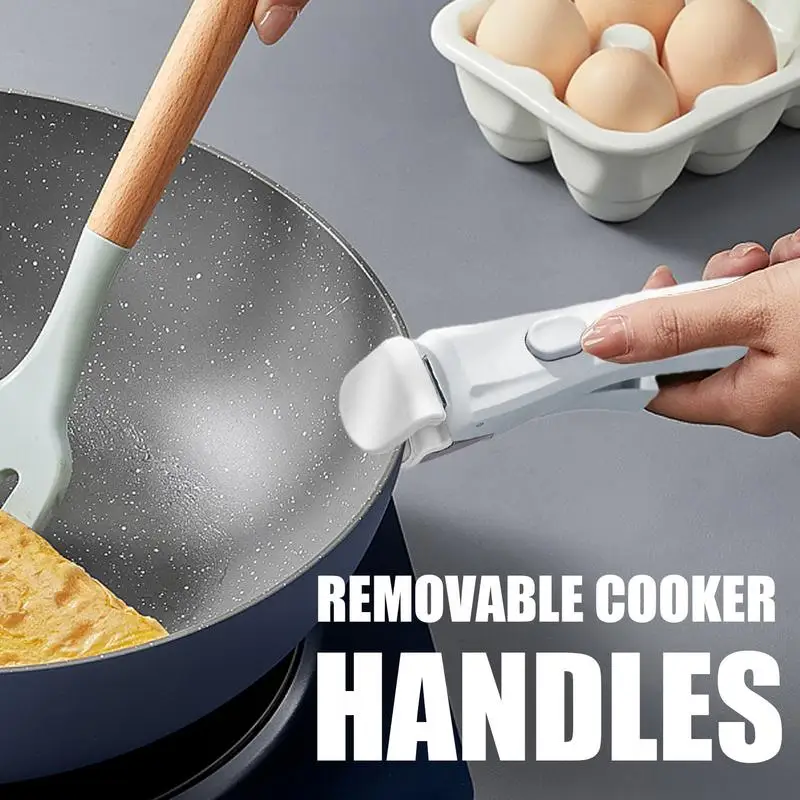 Removable Tableware Pan Handle Tableware Detachable Replacement Clip Hand Grip Kitchen Frying Pan Cookware Grip Handle