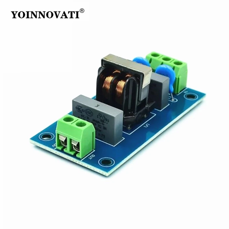 1pcs EMI Filter Sound Booster Filter Socket 220V 2A EMI Filter Module Power Board