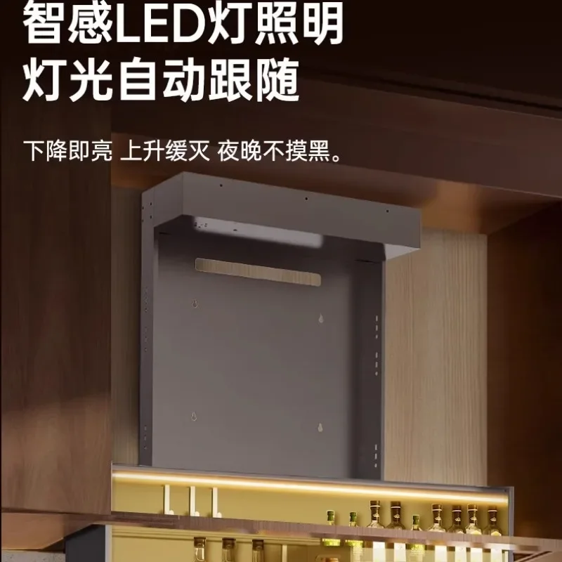 Intelligent electric lifting hanging cabinet cabinet lifting basket All aluminum alloy  seasoning hanging lifting