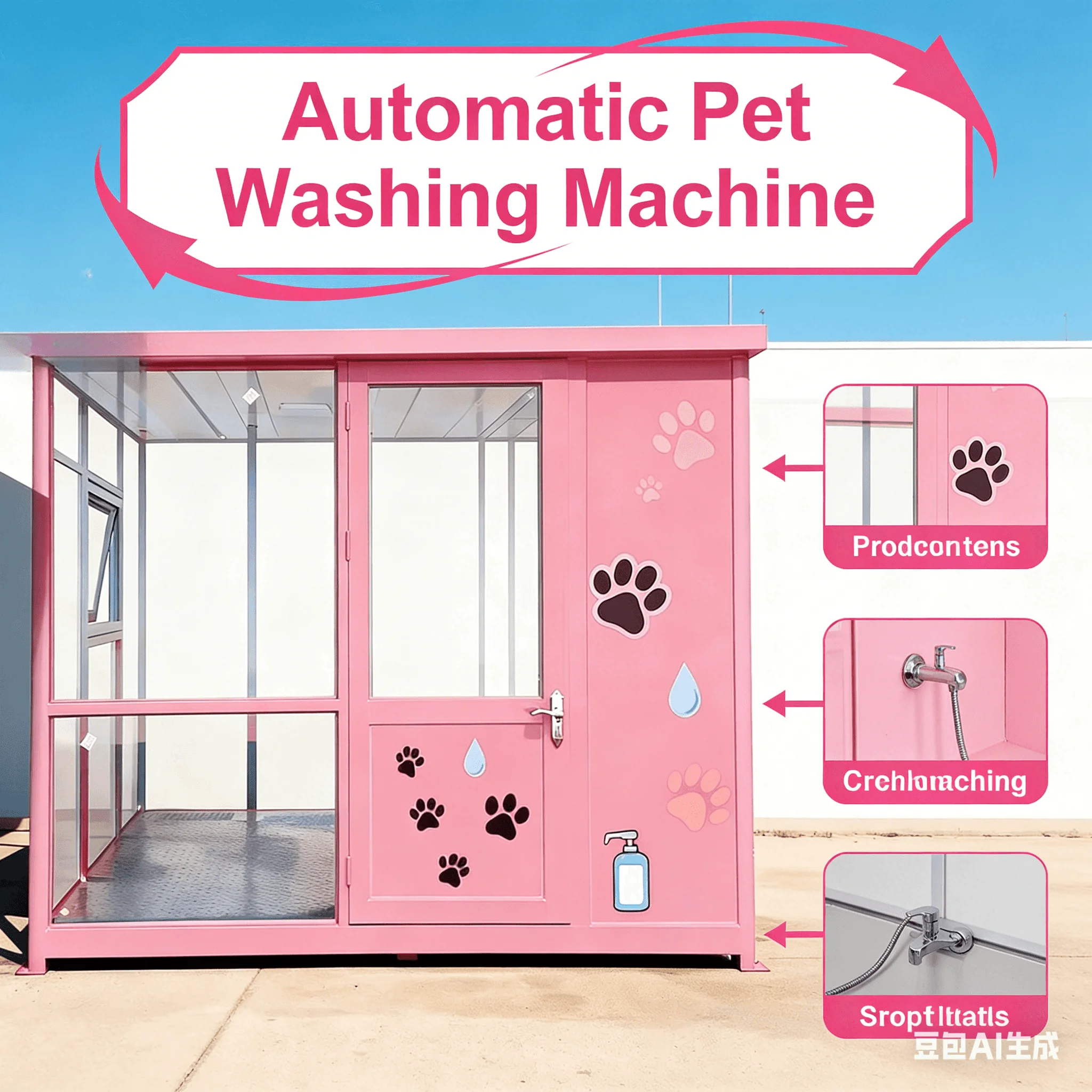 Smart Pet Washing Machine Customized Multi Payment System Dog Cat Bathing Self Service Device for Commercial Grooming Stations