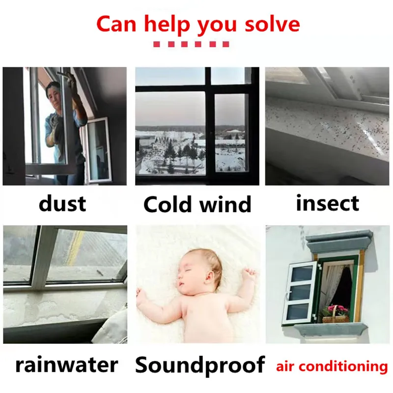 5 Mét DIPE Tự Dính Cửa Và Cửa Sổ Kín Dây Kính Cường Lực Chống Va Chạm Băng Cao Su Xốp Âm Thanh cách Nhiệt Dây