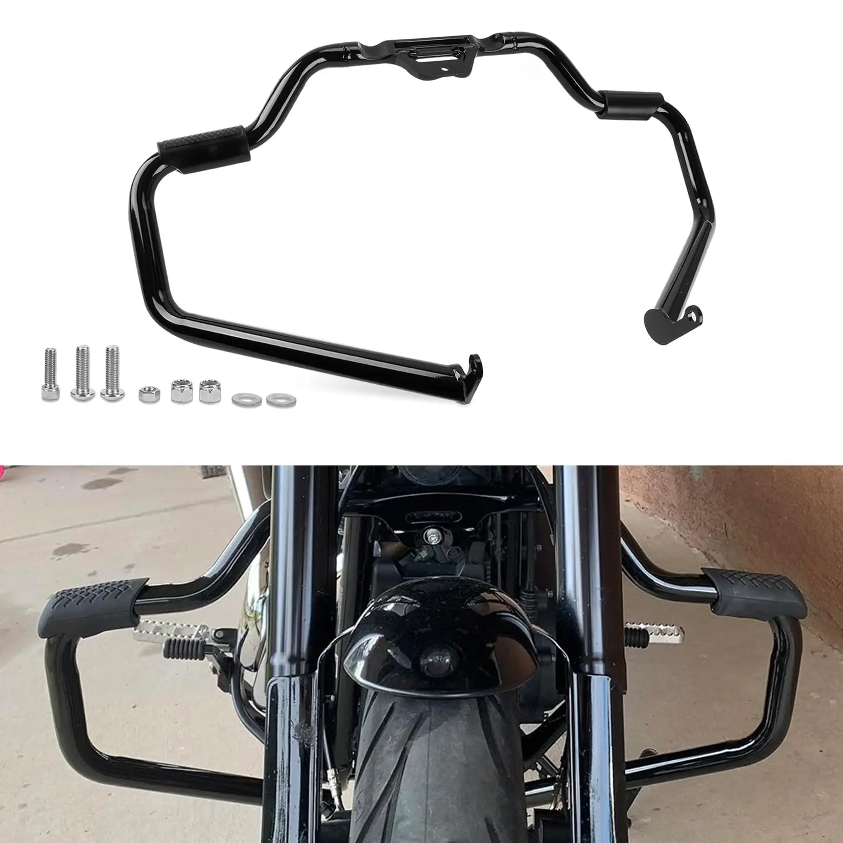 

Motorcycle Engine Guard Crash Bar Mustache Highway Bar For Harley Softail 2018-2025 Sport Glide FXLRST Street Bob Low Rider