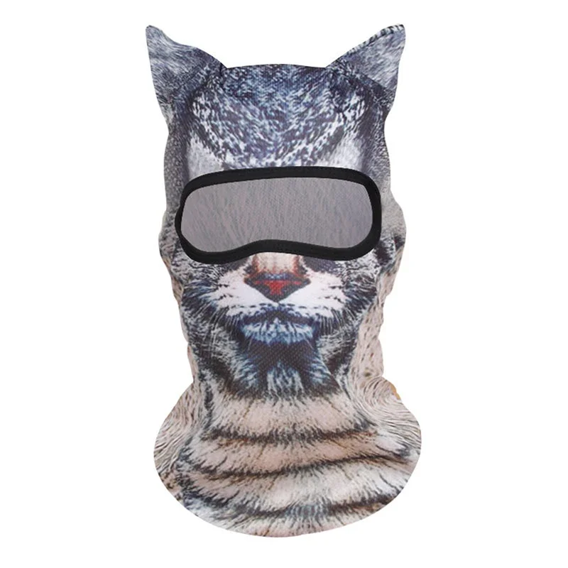 3D Katzen-Skibalaclava Tiergesichtsbedeckung Vollgesichtshaube Maske Niedliche Tierbalaclava Motorrad Motocross Ski Snowboard Mütze – Detail 4