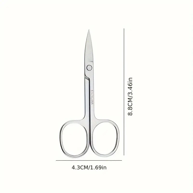 Stainless Steel Eyebrow Scissors Facial Hair Small Grooming Scissors - Eyebrow, Nose Hair & Beard Trimming Scissors For Men And images - 6