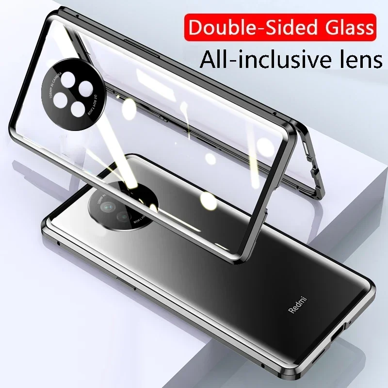 

360° Double Sided Glass Magnetic Phone Case for Realme 13 12 11 Pro Plus 12X 13 Plus 5G Metal Full Camera Lens Protector Cover