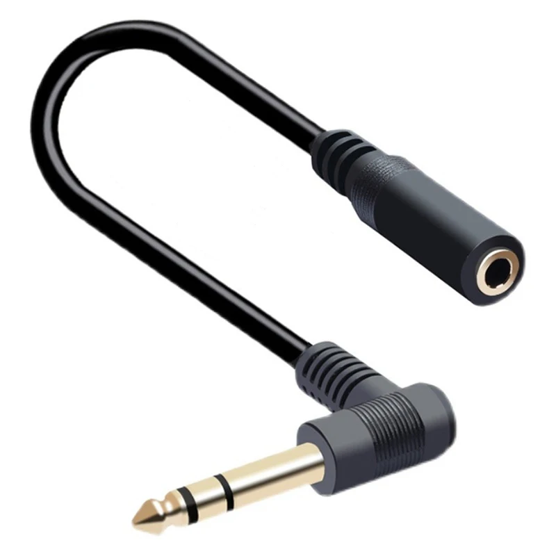 Nku-Adaptador de auriculares con Conector estéreo TRS, Cable de Audio para amplificador, guitarra, teclado, Piano, mezclador de cine en casa, 1/4,