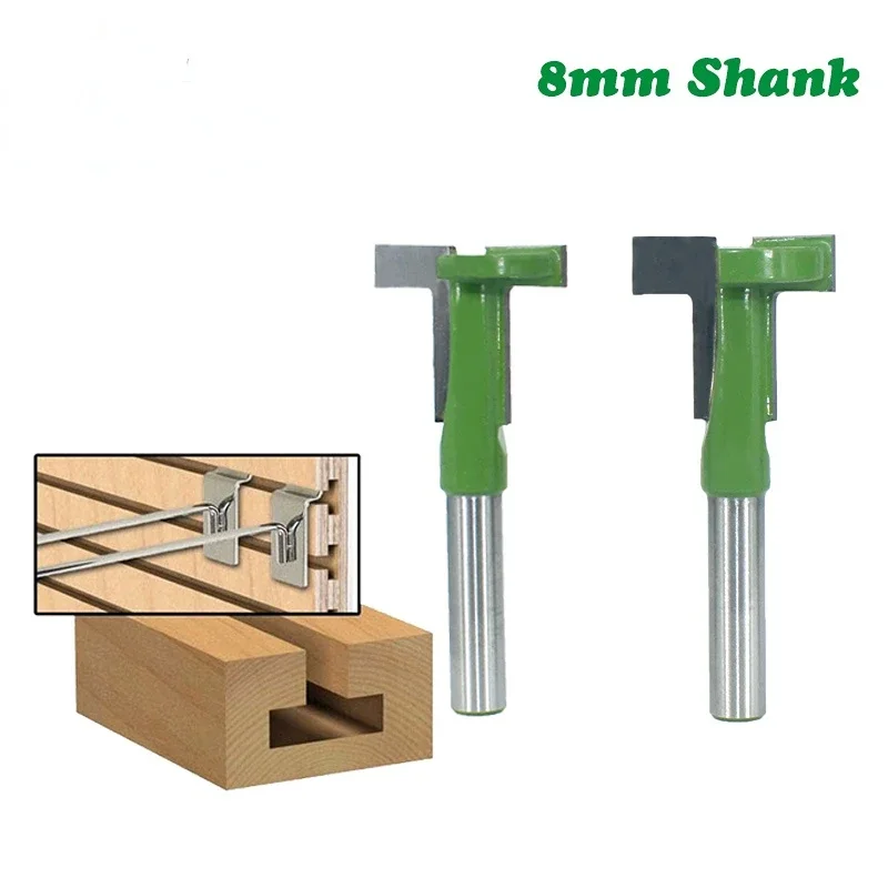 8mm Shank T Slot Router Bit Woodworking Milling Cutter Straight Slotting Tool for Wood Cutting and Router Machine