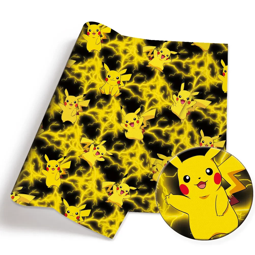 Pokemon Cartoon Fabric140*50cm Handmade Sewing Patchwork Quilting Baby Dress Home Sheet Printed Fabric Fabric Sewing Kids
