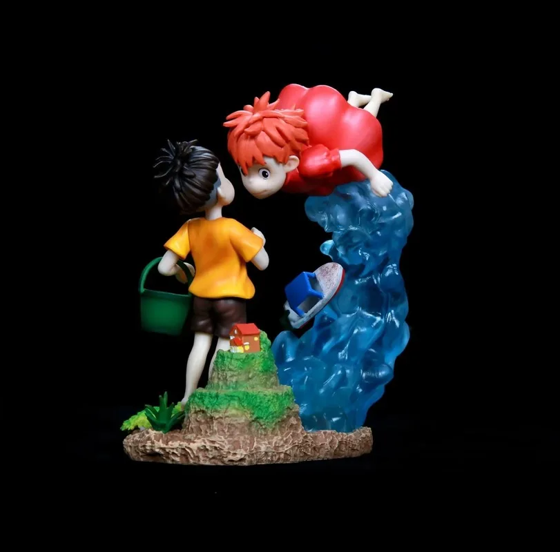 تمثال Ponyo Sousky Seagal PVC Gk ، Ponyo على شكل الجرف ، تمثال أكشن أنيمي ، دمية نموذجية ، لعبة تجميع ، هدية للطفل ، 15 *