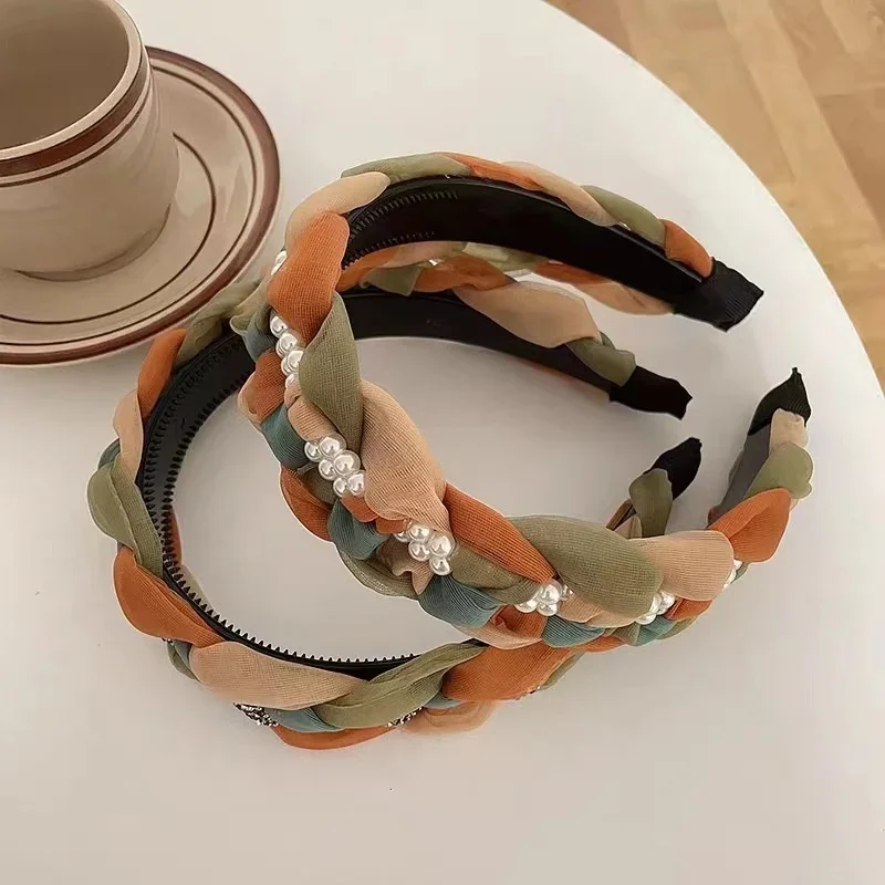 간단한 하이 탑 헤어 밴드 다목적 복고풍 헤어 클립 페이스 워시 야외용 우아한 헤어 타이 세련된 헤어 액세서리