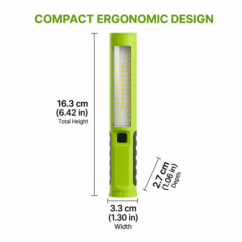 LED Magnetic Work Light USB Rechargeable Flashlight with Rotatable Hook 4 Lighting Modes for Car Repair Garage Emergency
