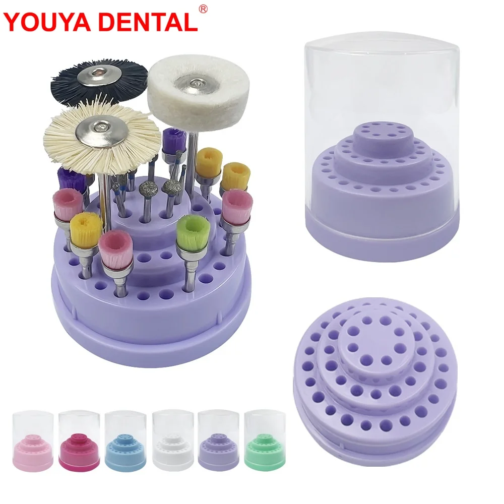 1Pcs 48 Holes Dental Disinfection Box For Instruments Burs Block Sterilization Case Holder Dentistry Lab Bur Drill Placement Box