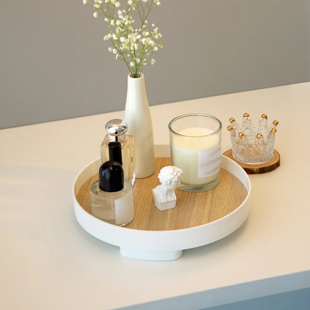 

Round Shaped Jewelry Storage Holder Key Tray Desktop Decor Organizer Durable Premium Material Elegant Design Smooth Surface Home