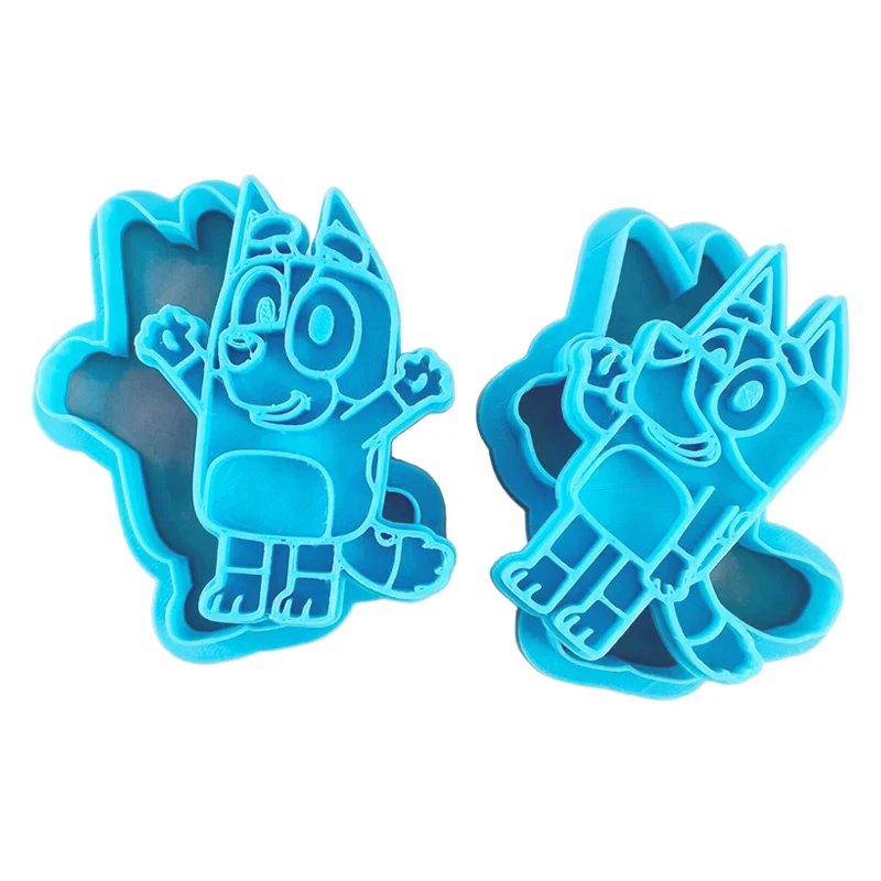 Bluey Cartoon Cute Little Creative Cake Mold Bluey Bingo High-Quality Plastic Biscuit Cookie Mold Shaping Gift For Kids