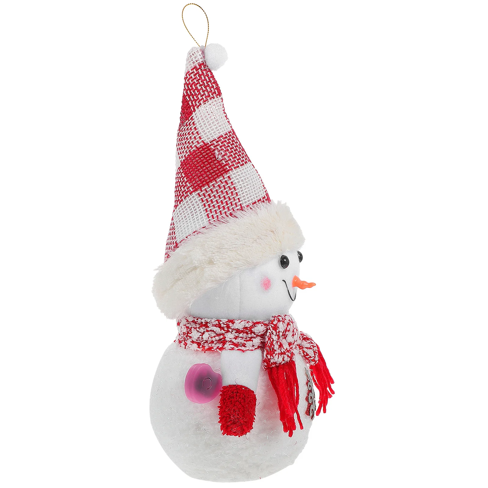 

1Pcs Christmas Fabric Snowman Adornment Desktop Ornament Holiday Decoration Xmas Atmosphere Snowman Christmas Decoration