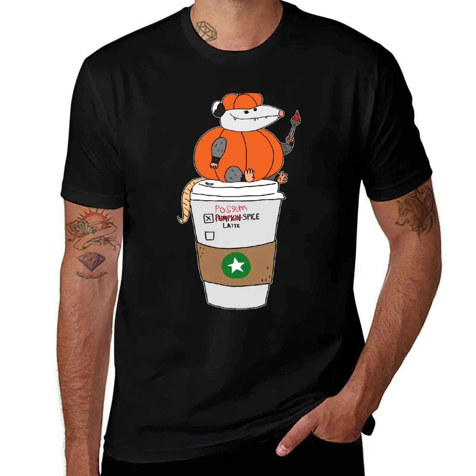 

100% cotton black Spice man tshirt cotton quality Latte high for cotton shirts T-Shirt t t-shirt plain package Possum