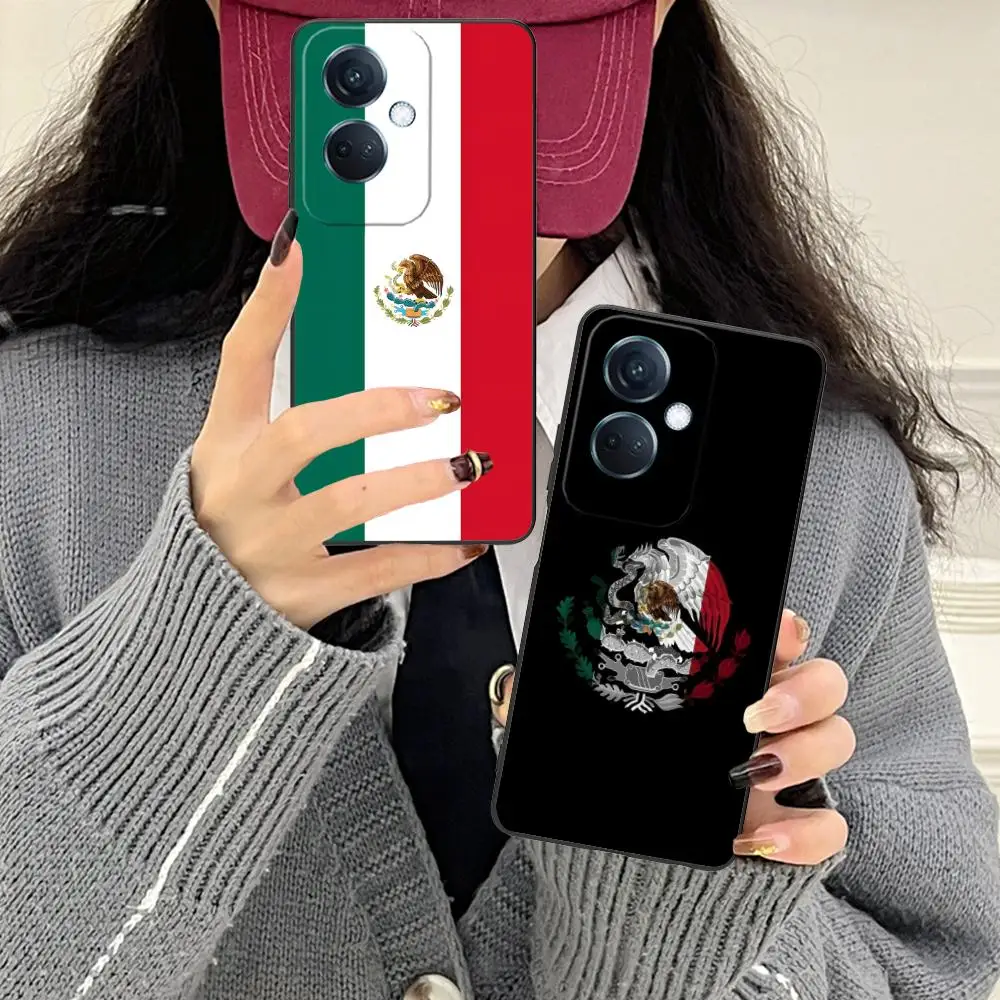 Casing Handphone Motif Bendera Meksiko untuk OPPO Reno 14 13 12 11 10 9 8 7 6 5 F T Pro 5G, Cetak Warna-warni, Mewah, Cantik