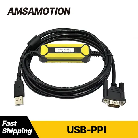 Cabo de Programação PC-PPI USB-PPI Compatível com Siemens S7-200, Adaptador USB RS232 para RS485