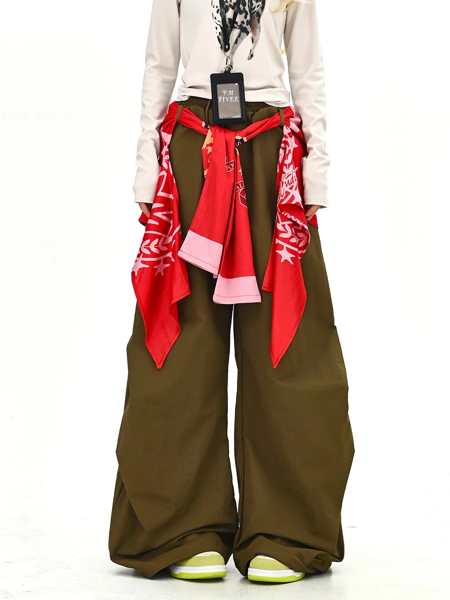 

Женские свободные брюки с широкими штанинами, повседневные, весна 2026, новинка, комфортные, в уличном стиле, свободного кроя, в корейском стиле, в пол