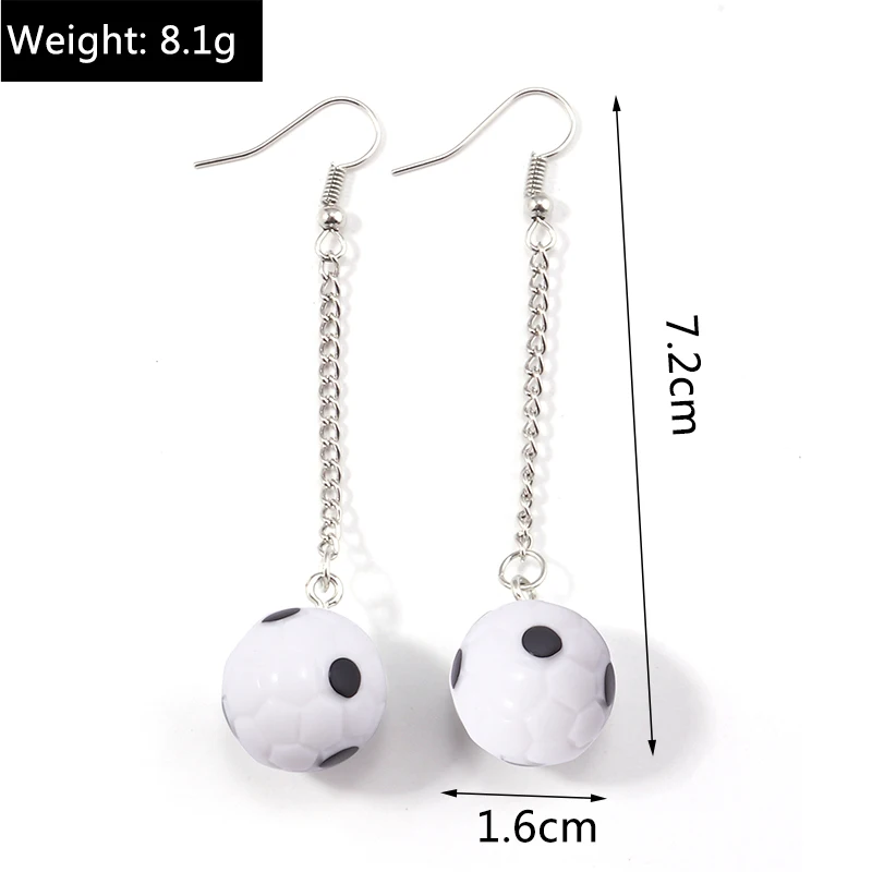 Lustige Sport-Fußball-Ohrringe für Frauen und Mädchen, Party- und Urlaubsschmuck, Geschenke – Detail 2