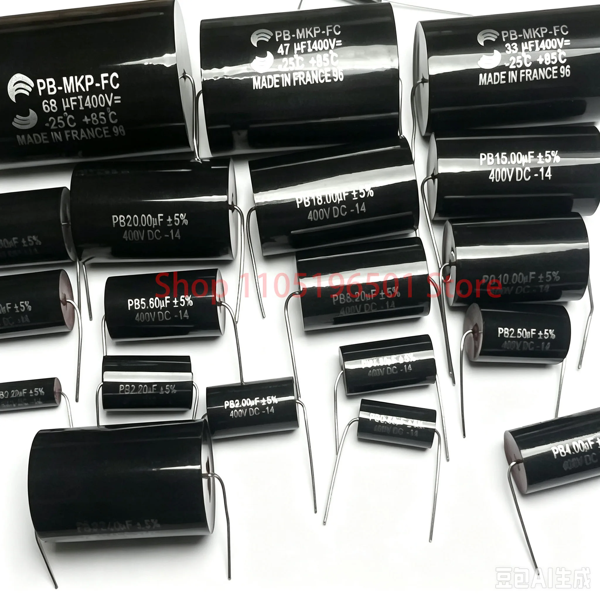 400V DC Audiophiler Axial MKP Audio Grade Capacitor 3.3UF 4.7UF  5.6UF  6.8UF  8.2UF 10UF  15UF 18UF 20UF 22UF 33UF 47UF