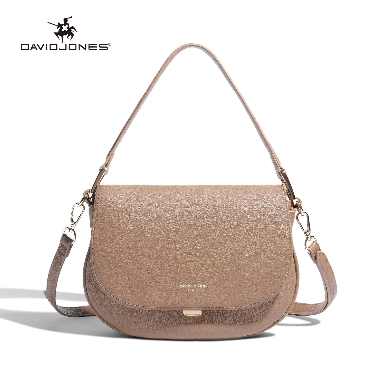 

New 2024 David Jones Women Handbag Waterproof Female Crossbody Bag Small PU Leather Lady Fashion Shoulder Bag