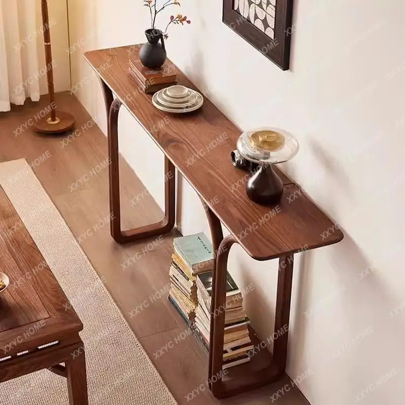 New Chinese-style solid wood entrance,  pine strip case, ancient style entry foyer entrance table