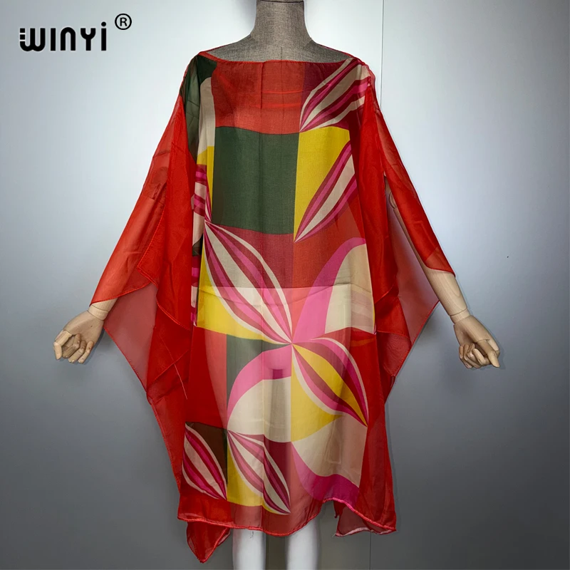 WINYI muslim woman dresses long down kaftan party Dress Dark O neck sexy dress Female holiday abaya dubai luxury Caftan