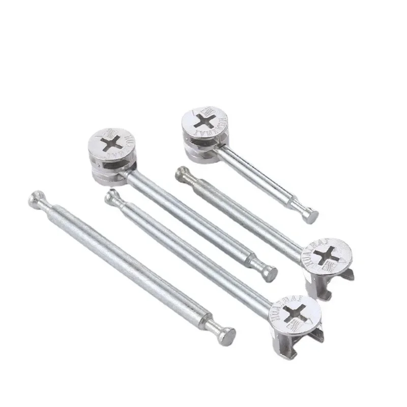 20Pcs Double Ended Eccentric Cam Wheel Connecting Bolt Dowel Knock Down Cabinet Furniture Panel Joint Doweled Connector