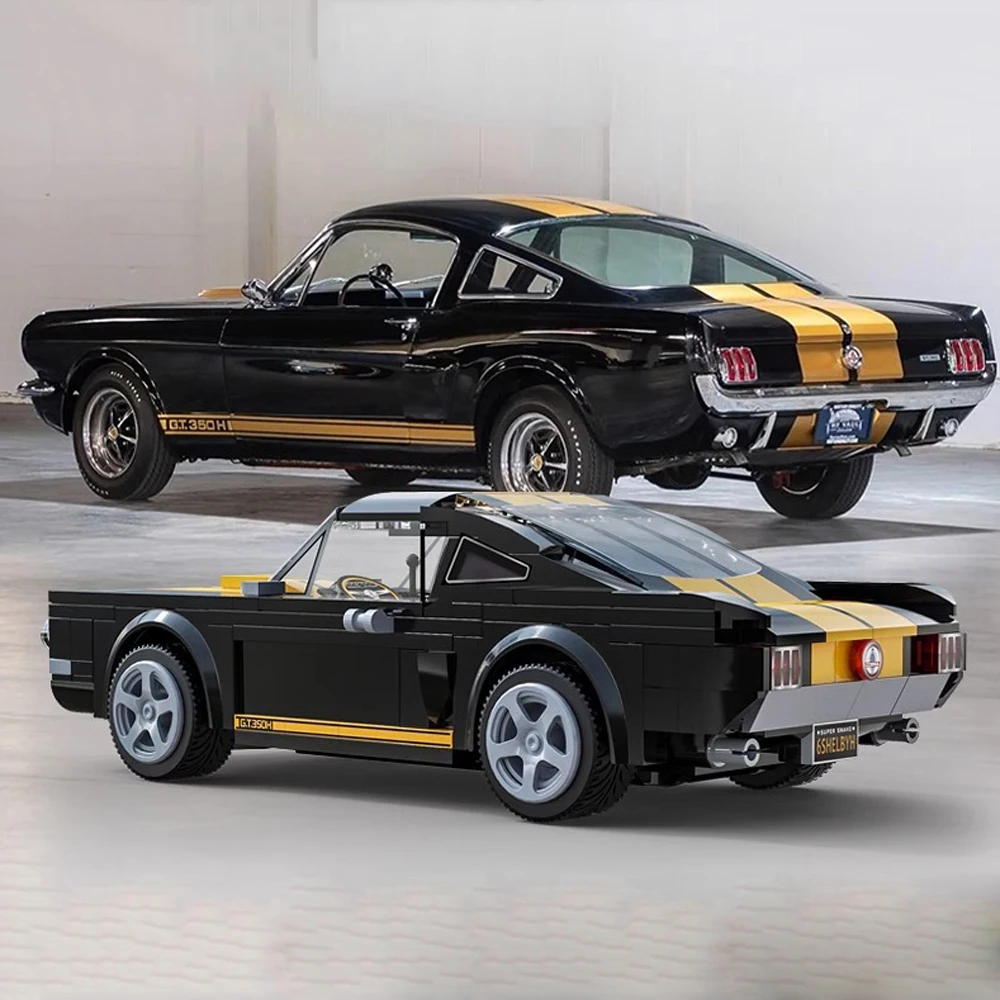 1:20 Scale Supercar 2.4ghz Remote Control Vehicle Building Block America Classic Muscle Car Brick Mustangs Shelby GT350H Rc Toys