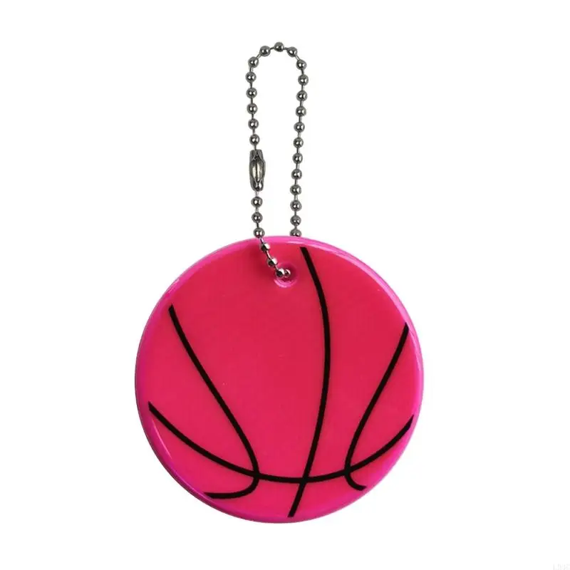 L93C Refreive Keychain hohe Sichtbarkeits -Rucksack Anhänger PVC -Reflektoren Basketball