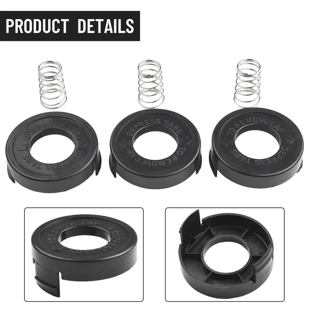 3 Stück Bump Cap Line Spool Cover Ersatzteile für Black & Decker ST4500 682378 -02 Saiten Rasentrimmer Rasenmäher Gartengeräte
