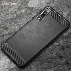 For Samsung Galaxy A6 A7 A8 2018 A7 2017 Case Silicon Carbon Fiber TPU Soft Silicone Case For Samsung Galaxy A8 Plus 2018 Cover