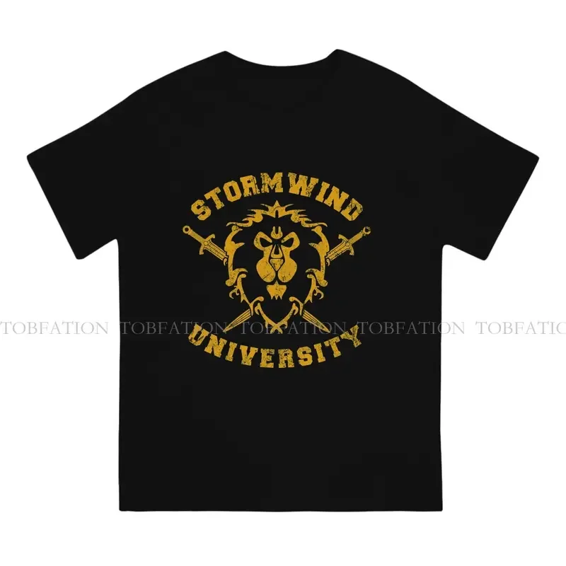 Y2K World Of Warcraft WOW Game Stormwind University 100% Cotton T Vintage Alternative \'S Tee Shirt O-Neck Men Clothing