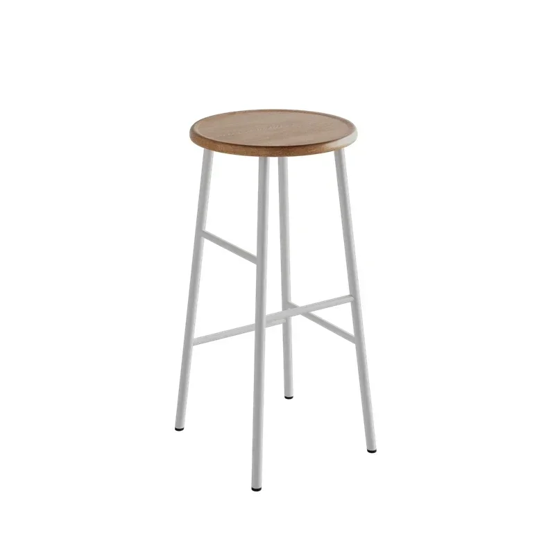

Скандинавский современный барный стул, минималистичный белый остров, кофейные обеденные стулья, деревянные высокие табуреты Alto Silla, мебель для дома