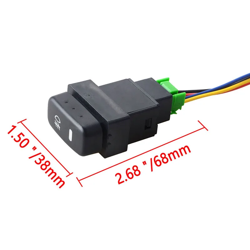 1 Pcs Front Fog Light Switch W/ Wire Dashboard Button Fit For Mitsubishi Lancer Pajero ASX Eclipse Car Accessories