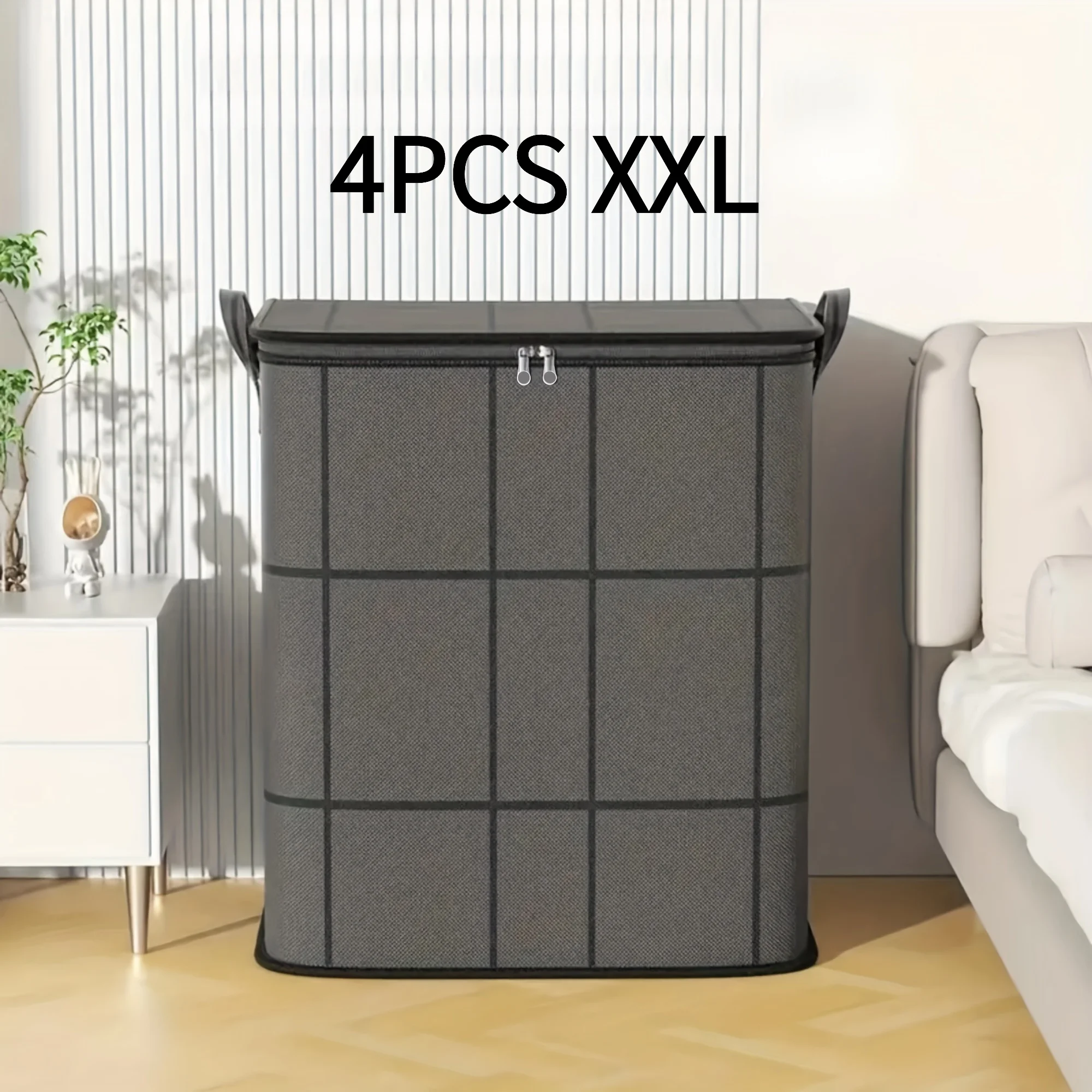 4-Piece Set of Large-Window Vertical Moving Storage Bags. Available in Three Sizes, with Ample Capacity. Made of Thick, Durable Fabric that’s Sturdy and Wear-Resistant. Suitable for Various Moving and Storage Needs, Including Moving and Room Transitions.