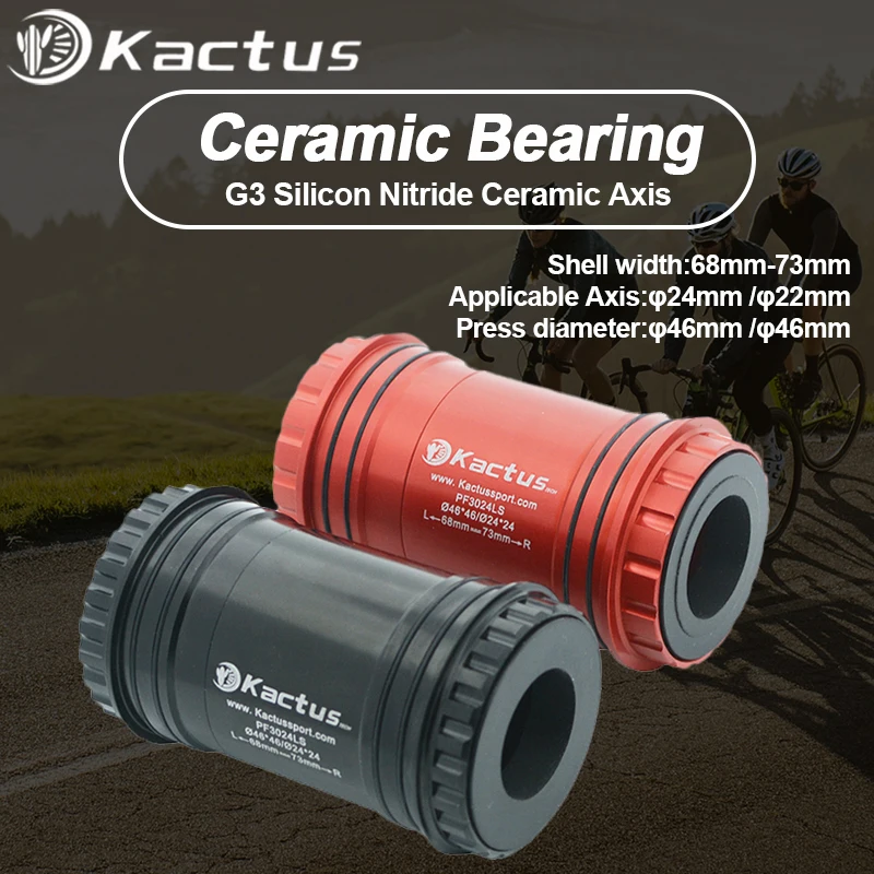 

KACTUS Cycling Central Movement Ceramic Bearings Bicycle PF3024LS MTB Bottom Bracket 22/24mm for Shimano SRAM GXP Bycicle Parts