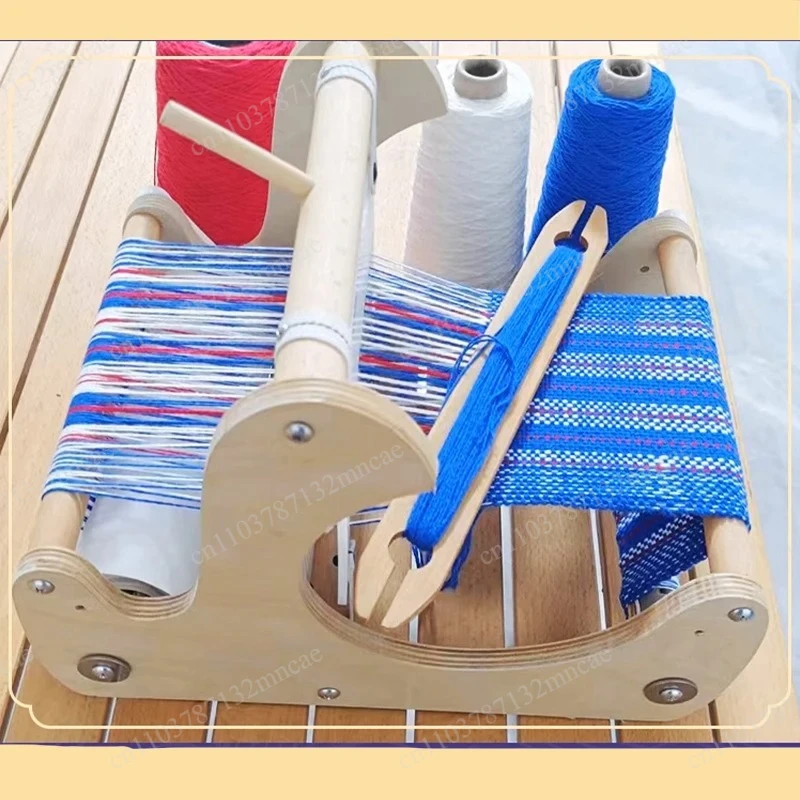 High quality and durable household mini loom with solid wood hand weaving creative craftsmanship