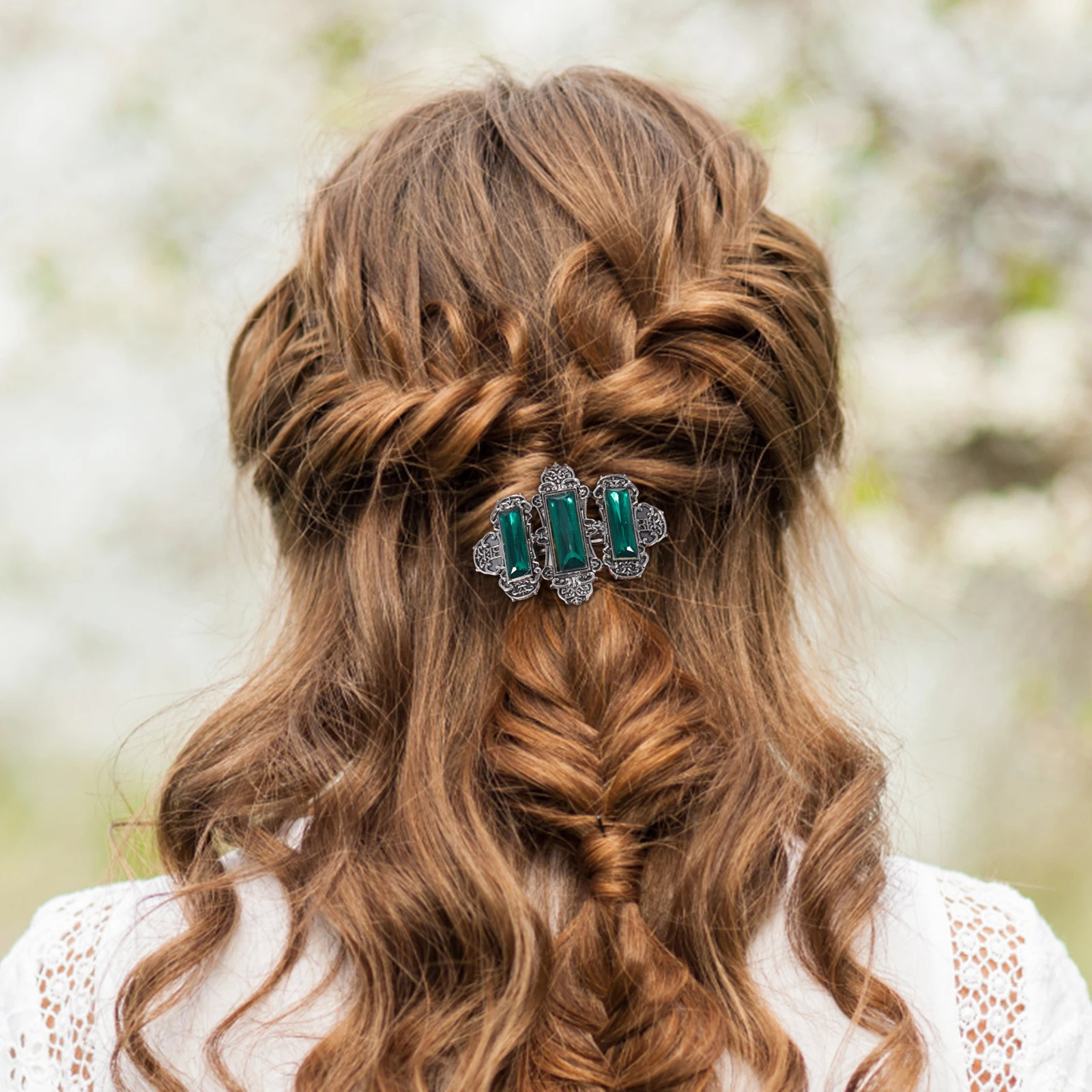 

2PCS Diamond Hair Clips Ponytail Spring Buckle Exquisite Fashion Styling Accessories Travel Gift For Women Girls
