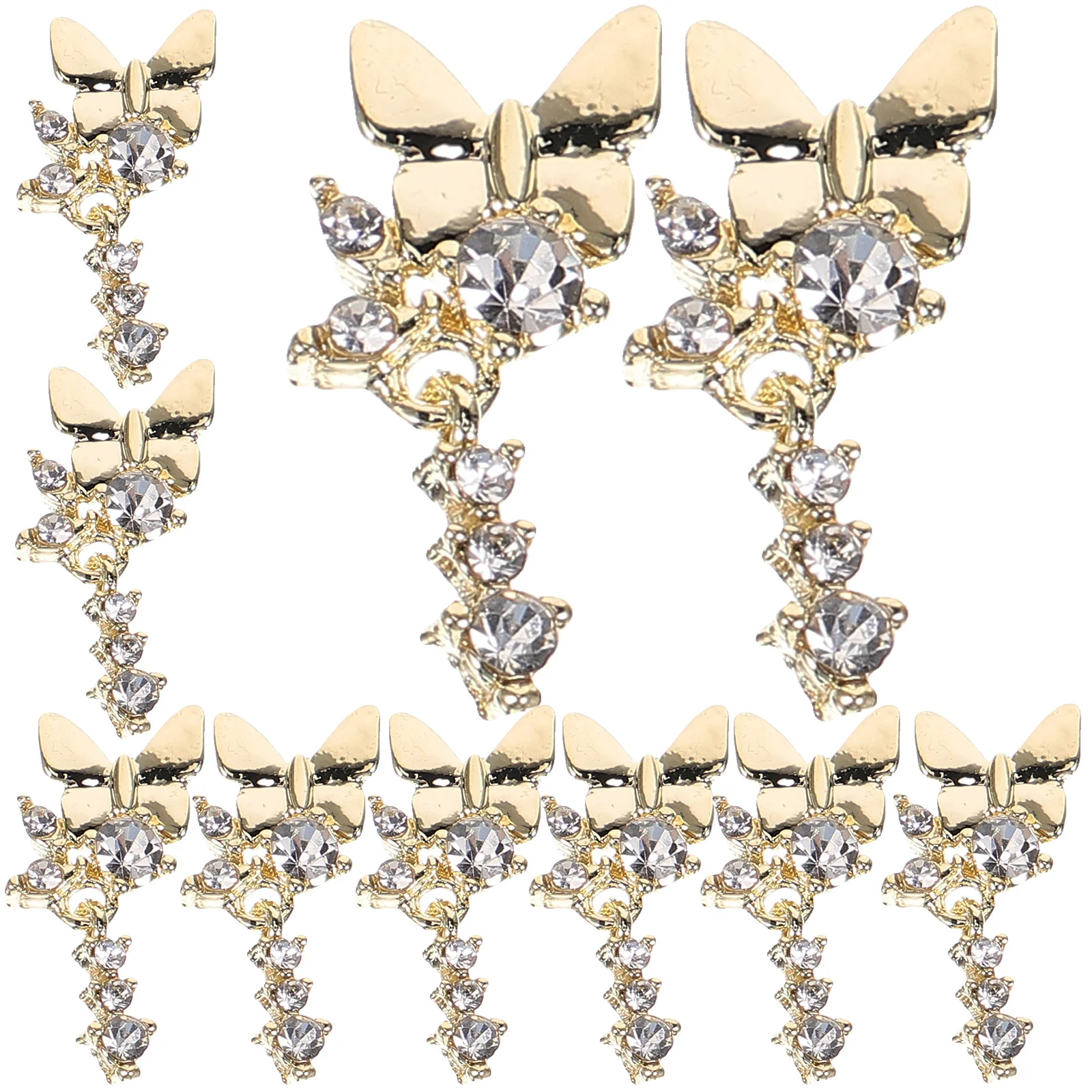 

10Pcs Butterfly Nail Charms Lightweight DIY Nail Art Decorations for Women Manicure Rhinestone Charms Manicure Supplies