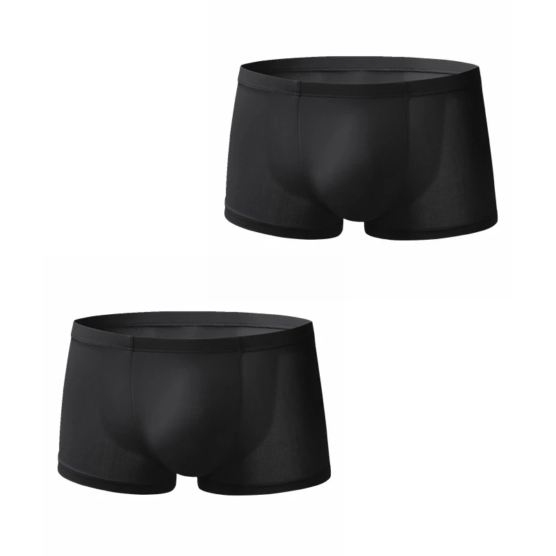 2PCS/Lot Man Underpants Boxershorts Ice Silk Cool Men Boxer Trunk Underwear Men’s Panties Pajama Shorts Loungewear Arrow Pants